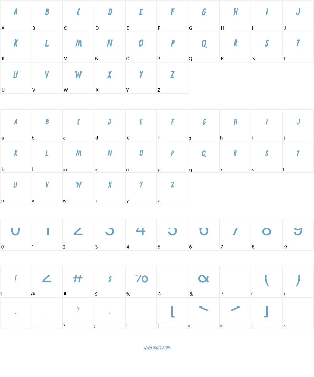 Mars Attacks Font Character